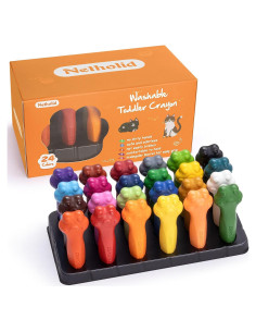 Crayones Triangulares Netholid 24 Colores Lavables para Niños
