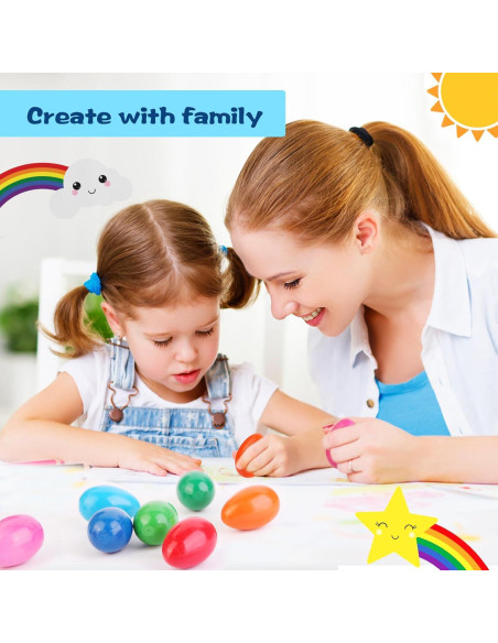 Crayones de Huevo OTAOD 9 Colores Jumbo Lavables No Tóxicos