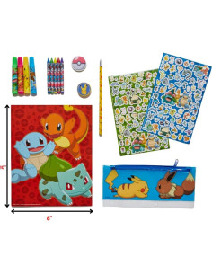 Conjunto de Arte Pokemon 30 Pzs. con Pegatinas y Lápices 2