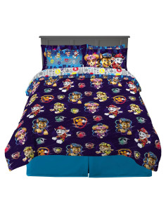 Juego de Ropa de Cama Paw Patrol Franco 7 Piezas Queen