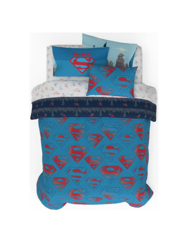 Conjunto Ropa de Cama Superman Franco 7 Piezas Microfibra