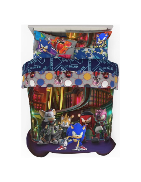 Conjunto de Ropa de Cama Franco Sonic Prime 5 Piezas