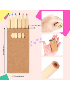 Lápices de Colores Faccito 100 Cajas 6 Colores 8.89 cm 2