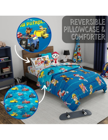 Conjunto de Ropa de Cama Paw Patrol Franco 5 Piezas Individual
