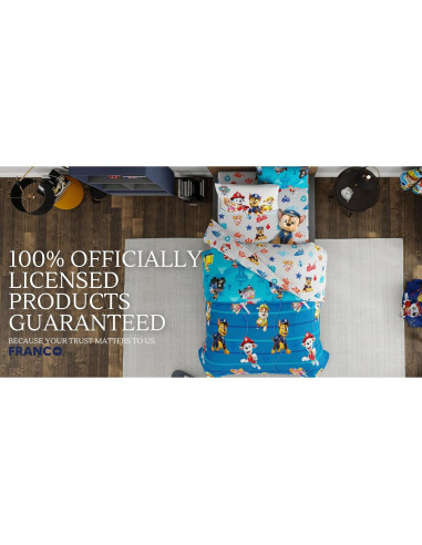 Conjunto de Ropa de Cama Paw Patrol Franco 5 Piezas Individual