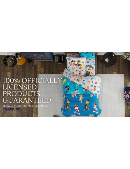 Conjunto de Ropa de Cama Paw Patrol Franco 5 Piezas Individual