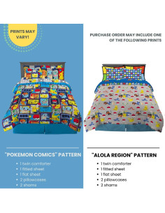 Juego de Cama Franco Pokémon 7 Piezas Microfibra 2