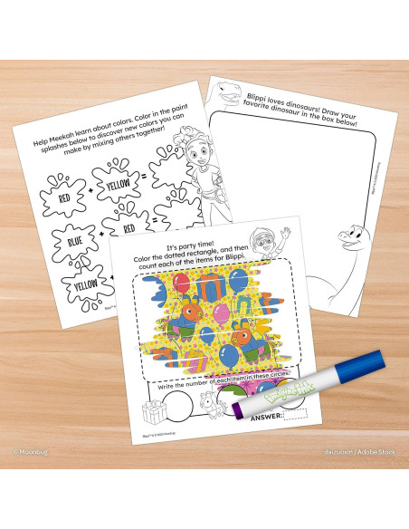 Libro para Colorear Blippi Imagine Ink 20 Páginas Sin Desorden