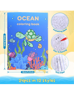 Paquete de 24 Libros para Colorear Riccioney con Crayones 2