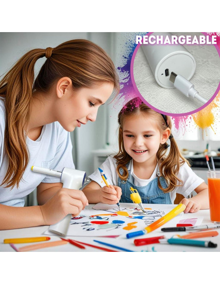 Juego de Aerógrafo BECUSSITTA - 24 Marcadores y 20 Plantillas