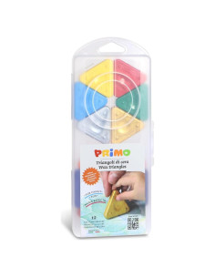 Conjunto de Crayones de Cera Triangular PRIMO 12 Colores