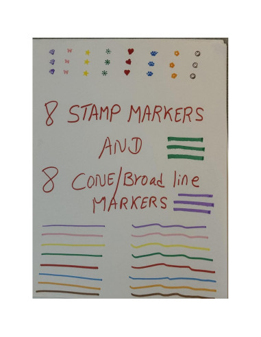 16 Marcadores Lavables BirukSol para Niños 3+ No Tóxicos