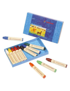Crayones de Cera STOCKMAR - 12 Colores en Caja de Cartón