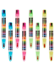 Crayones Apilables BBTO 20 Piezas Multicolores para Niños