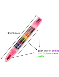 Crayones Apilables BBTO 20 Piezas Multicolores para Niños 2
