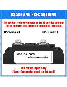 Diodo Solar Yexiya MD 110A-16 Anti Retorno 1600V 100A 2