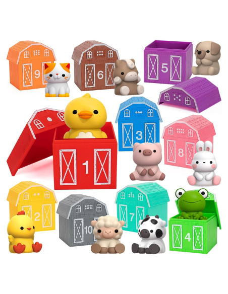 Juguetes Educativos KMUYSL Animales de Granja 12-36 Meses