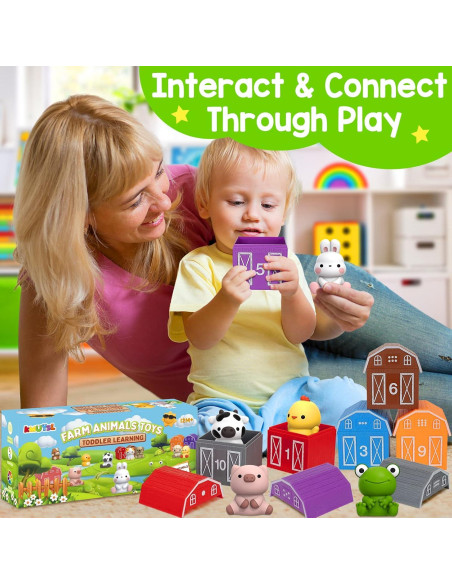 Juguetes Educativos KMUYSL Animales de Granja 12-36 Meses