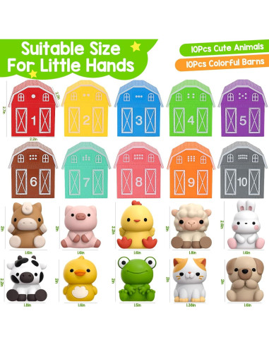 Juguetes Educativos KMUYSL Animales de Granja 12-36 Meses