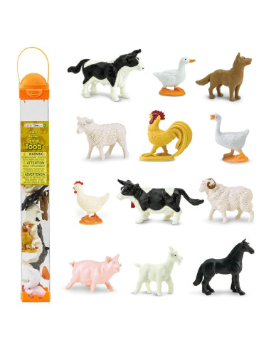 Figuras de Granja Safari Ltd. - 12 Animales Educativos