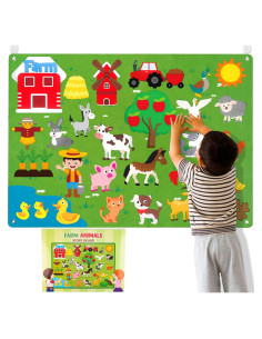 Conjunto de Tablero de Animales de Granja WATINC 106 cm 38 Piezas