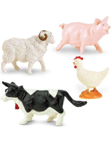 Figuras de Granja Safari Ltd. - 12 Animales Educativos