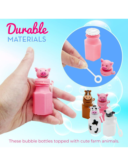 Burbujas de Animales de Granja 4E's Novelty - Paquete de 12