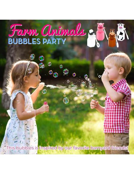 Burbujas de Animales de Granja 4E's Novelty - Paquete de 12