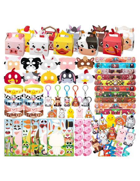 Conjunto Fiesta Cumpleaños Animales Granja 82 PCS DMIGHT Conjunto Fiesta Cumpleaños Animales Granja 82 PCS DMIGHT