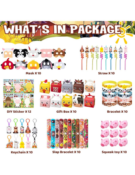 Conjunto Fiesta Cumpleaños Animales Granja 82 PCS DMIGHT Conjunto Fiesta Cumpleaños Animales Granja 82 PCS DMIGHT