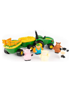 Tractor Musical John Deere con Animales y Granjero - 6 Piezas