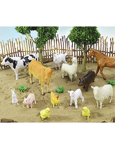 Juego de Figuras de Animales de Granja RECUR 45 Piezas