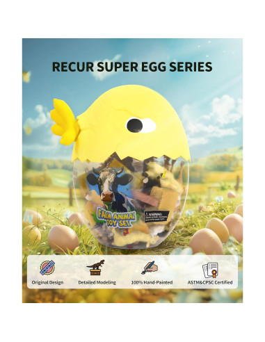 Juego de Figuras de Animales de Granja RECUR 45 Piezas