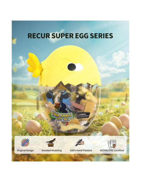 Juego de Figuras de Animales de Granja RECUR 45 Piezas