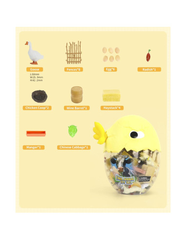 Juego de Figuras de Animales de Granja RECUR 45 Piezas