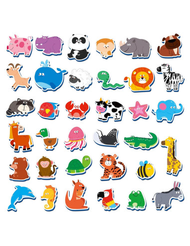 35 Imanes de Animales SpriteGru - Juguetes Educativos 3+