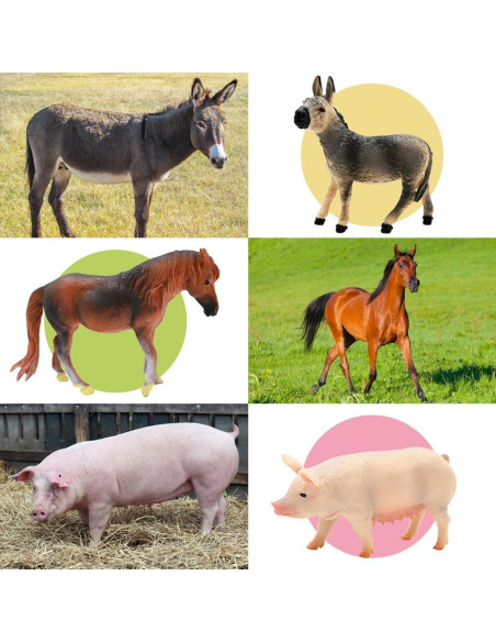 Juguete de Granja BOLZRA con 14 Figuras y 2 Tractores