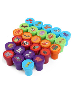 26 Sellos de Animales KESOTO para Niños - Autoentintados