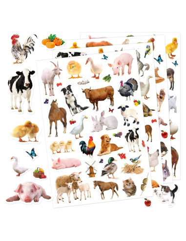 Pegatinas de Animales de Granja Genérico 720 Piezas Decorativas