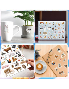 Pegatinas de Animales de Granja Genérico 720 Piezas Decorativas 2