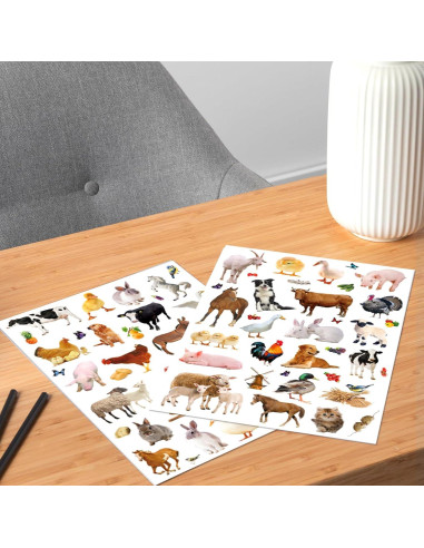 Pegatinas de Animales de Granja Genérico 720 Piezas Decorativas