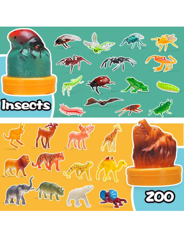 95 Figuras de Animales KarberDark para Niños 3+