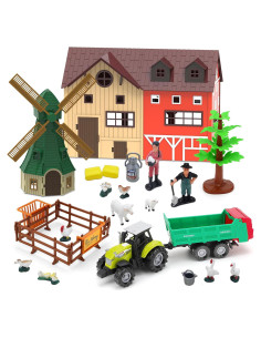 Set de Juguetes de Granja de deAO con Tractor y Animales