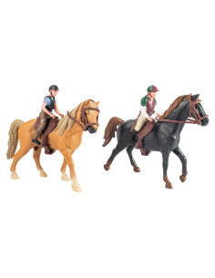 Figura de Caballo y Jinete Hiawbon Set de 2 Realista