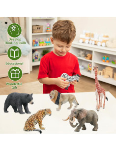 Figuritas de Animales Safari Mostop, Set de 6 Jumbo 2