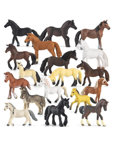 18 Figuras de Caballo Pony Miniatura Divwa - Juguetes Educativos