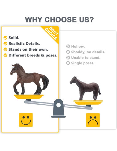 18 Figuras de Caballo Pony Miniatura Divwa - Juguetes Educativos