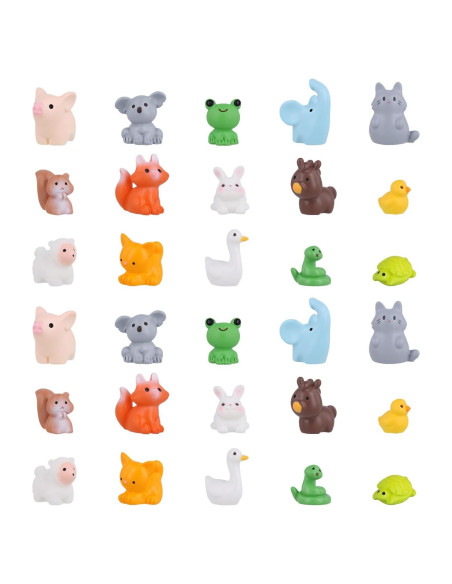 Juego de 30 Mini Animales de Resina NQEUEPN para Jardín