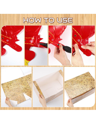 Decoración de Fiesta de Granja VioraWhite 15 Pcs Animales