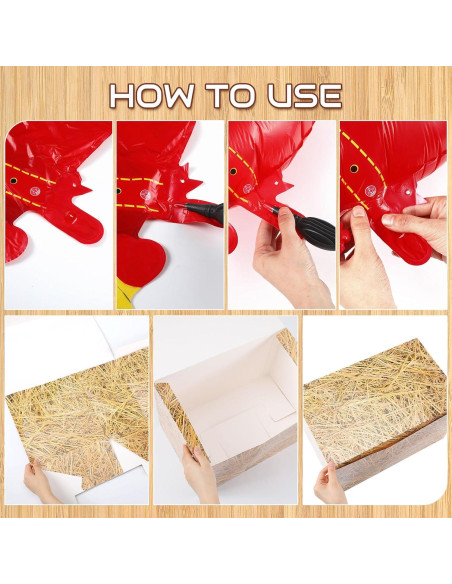 Decoración de Fiesta de Granja VioraWhite 15 Pcs Animales